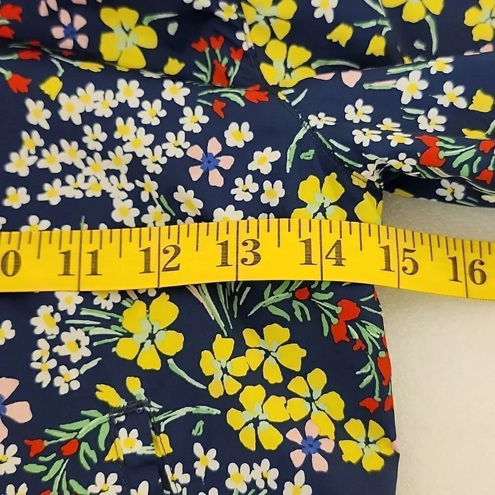GAP KIDS Girl's Floral Bomber Jacket Smooth Weave Light-weight Medium - Picture 10 of 11